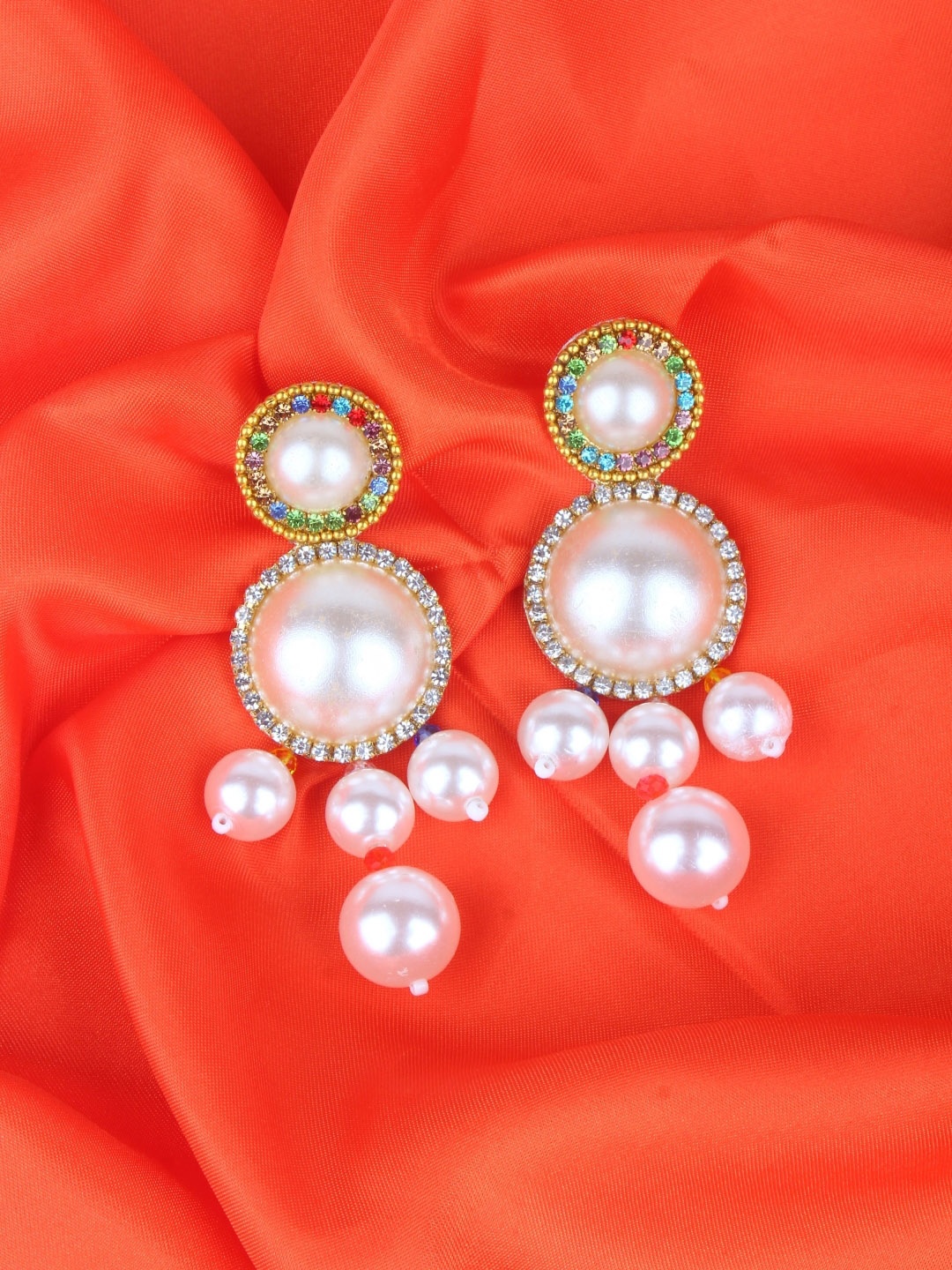 

KPOP Gold-Plated Rhinestone Studded Contemporary Drop Earrings