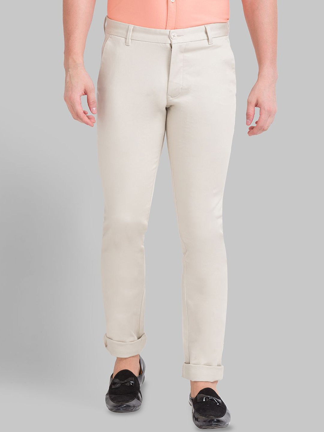 

Parx Men Tapered Fit Trousers, Brown