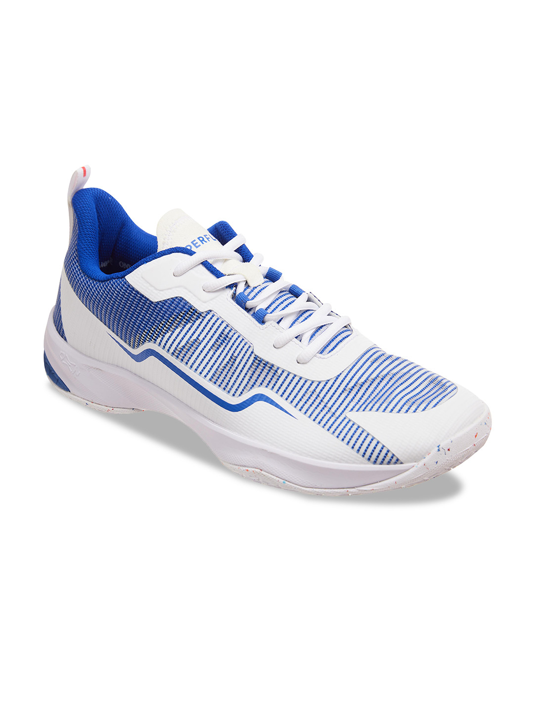 

PERFLY By Decathlon Men White Blue Non Marking Intermediate Badminton Shoes