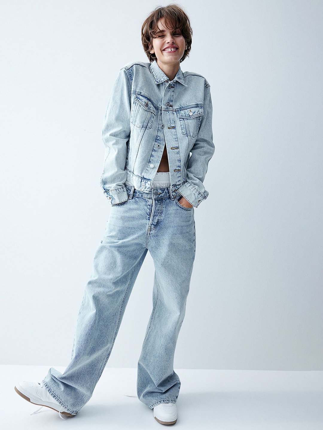 

H&M Women Wide Jeans, Blue