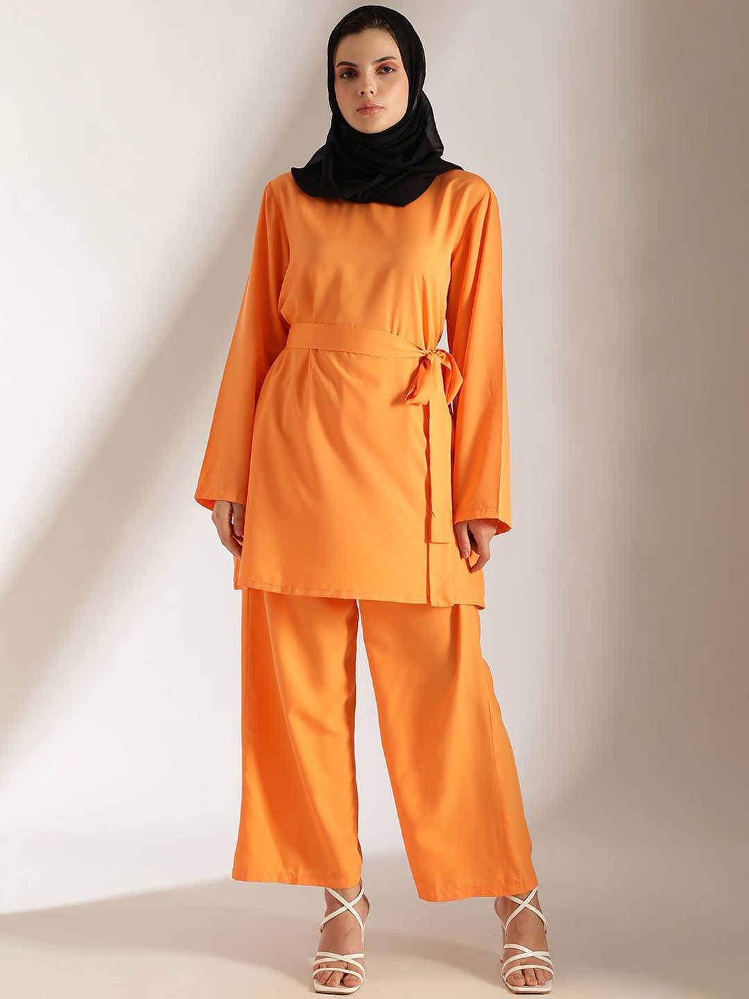 

Kotty Women Tunic With Trousers Co-Ords, Orange