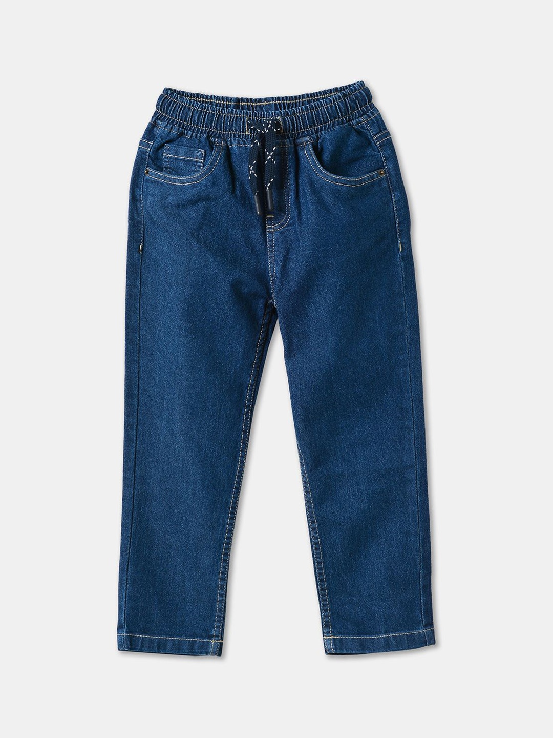

R&B Boys Cotton Relaxed Fit Denim Jeans, Blue