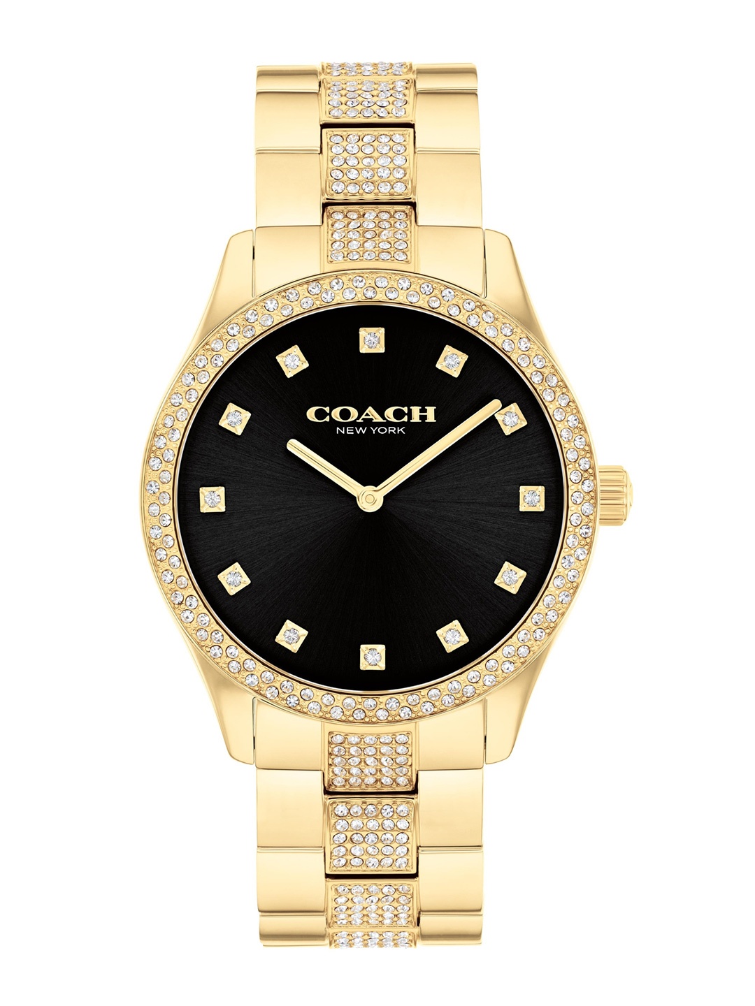 

Coach Unisex Brooks Embellished Dial Bracelet Style Straps Analogue Watch 14400035, Black