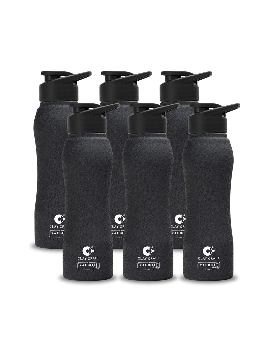 

Clay Craft Vacbott Neo 1000Ml Single-Wall Stainless Steel BIS Approved Water Bottle, Black
