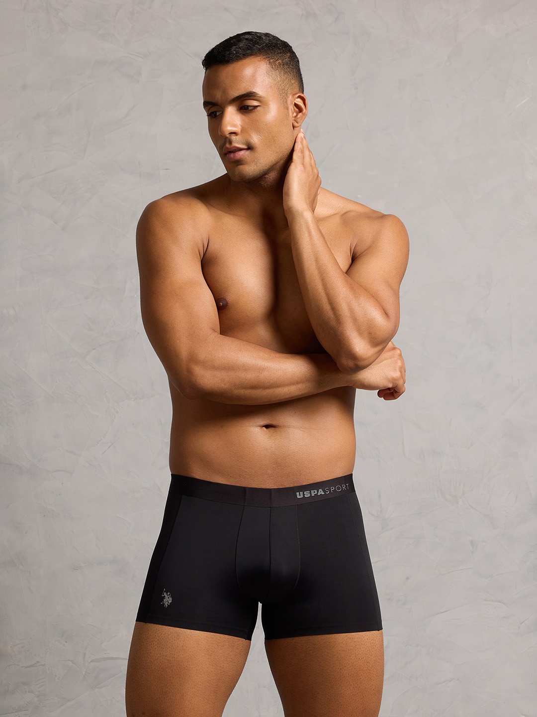 

U.S. Polo Assn. High Stretch Sports Trunks -RT004-002-PL, Black