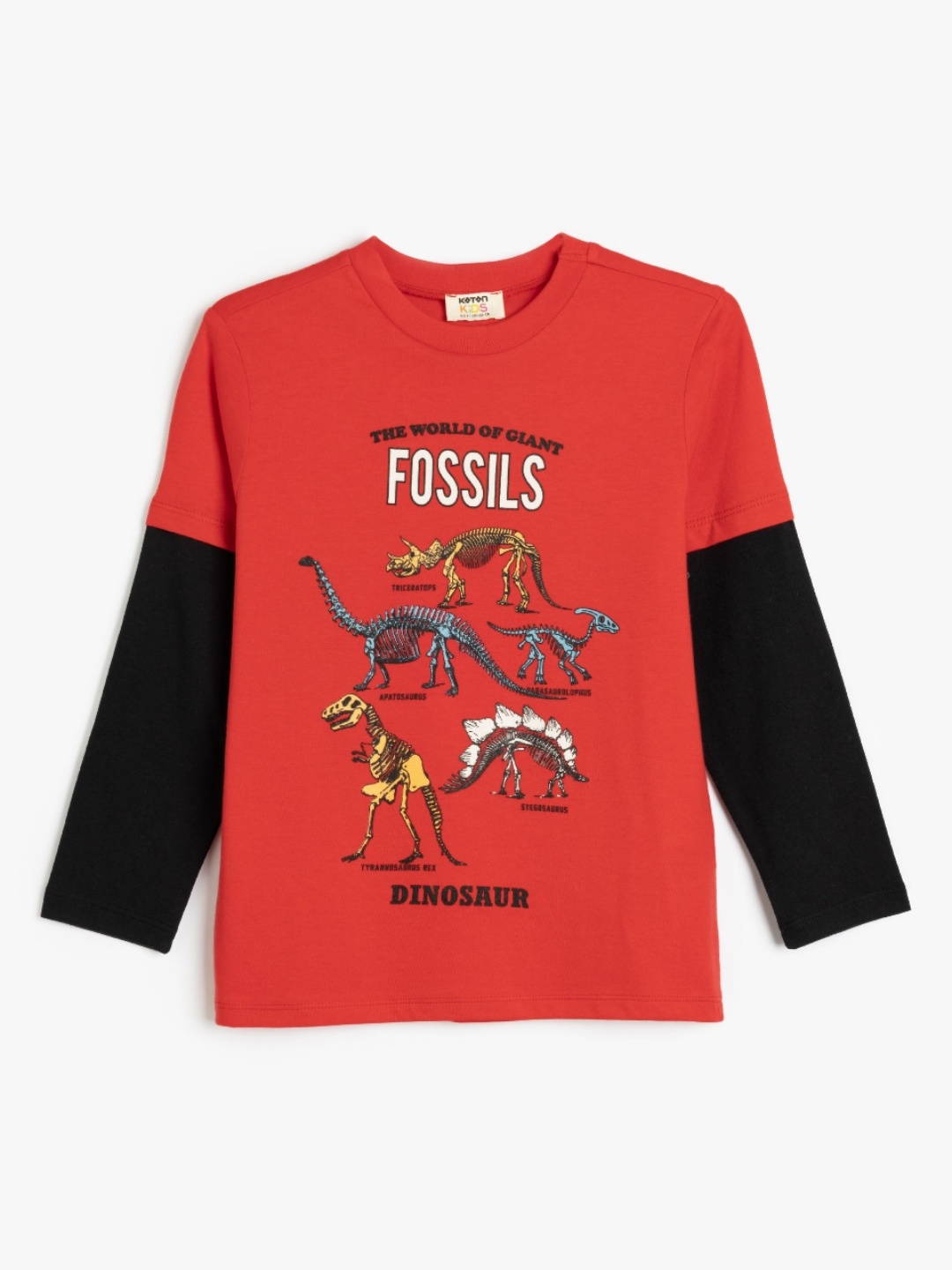 

Koton Boys Graphic Printed Round Neck Cotton T-shirt, Red