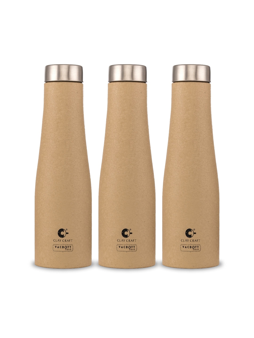 

Clay Craft Vacbott Petra 1000Ml Single-Wall Stainless Steel BIS Approved Water Bottle, Beige