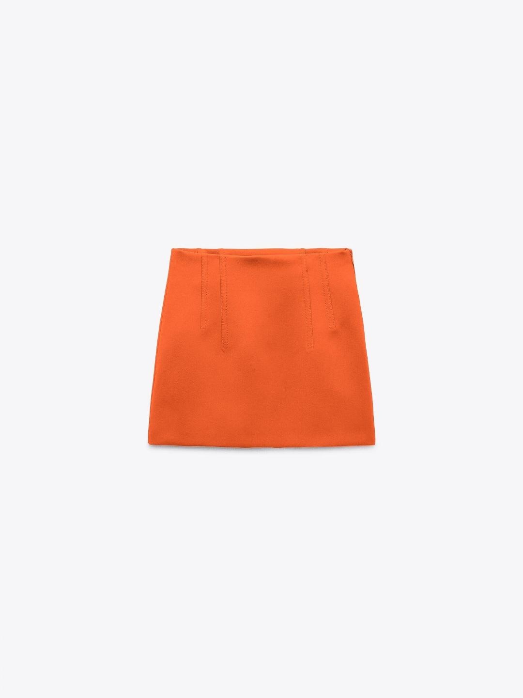 

ZARA Women Orange Skirt