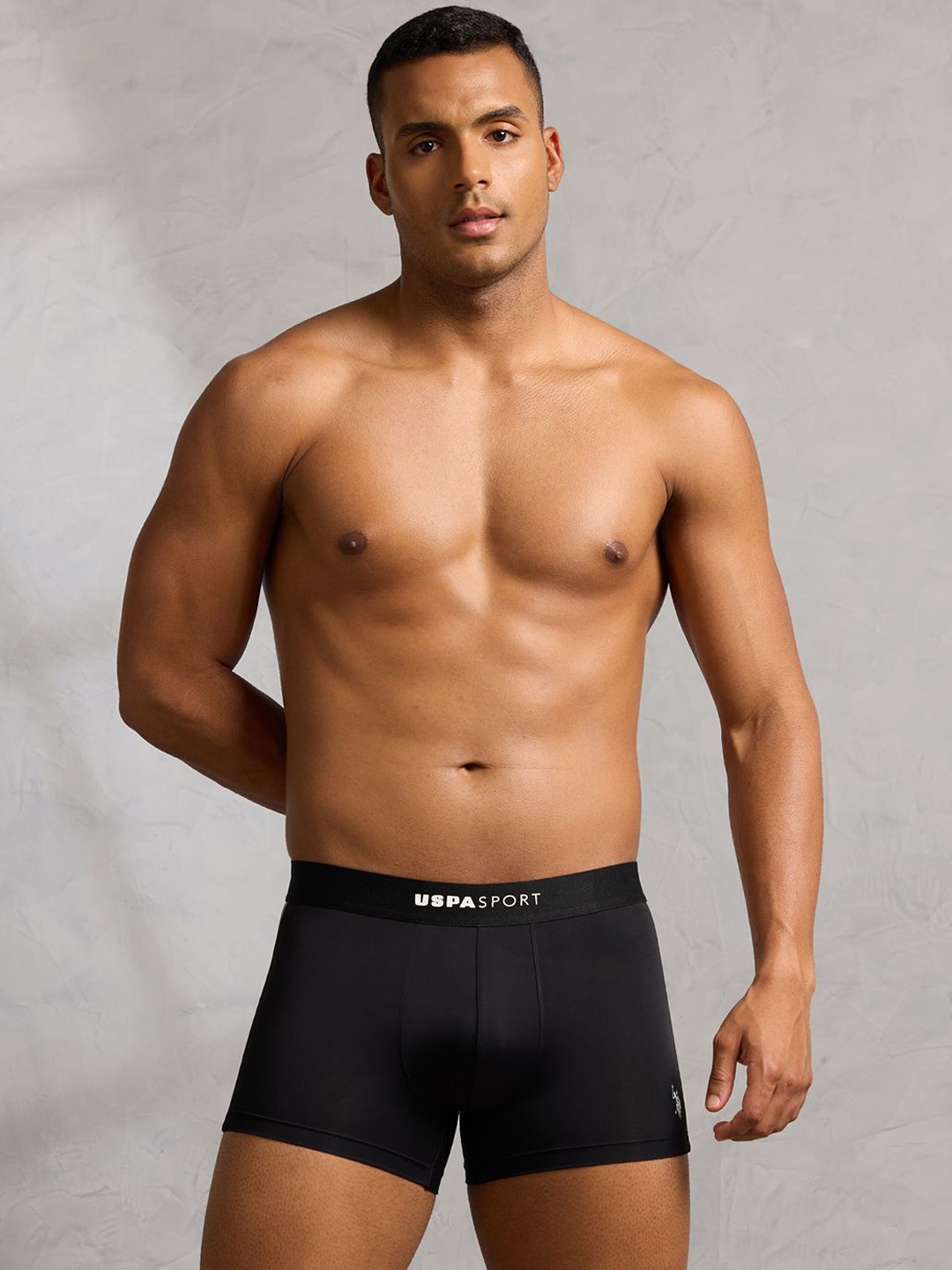 

U.S. Polo Assn. High Stretch Performance Trunk RT005-002-PL-Black With Grey