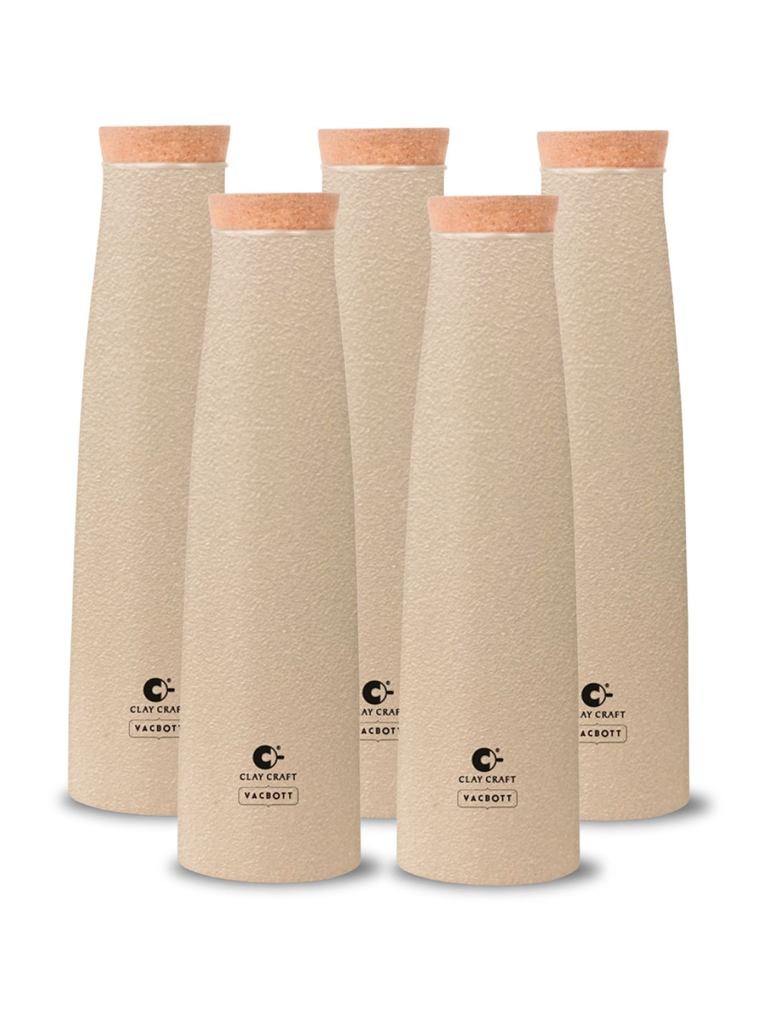 

Clay Craft Vacbott Chariott 900Ml Single-Wall Stainless Steel BIS Approved Water Bottle, Beige