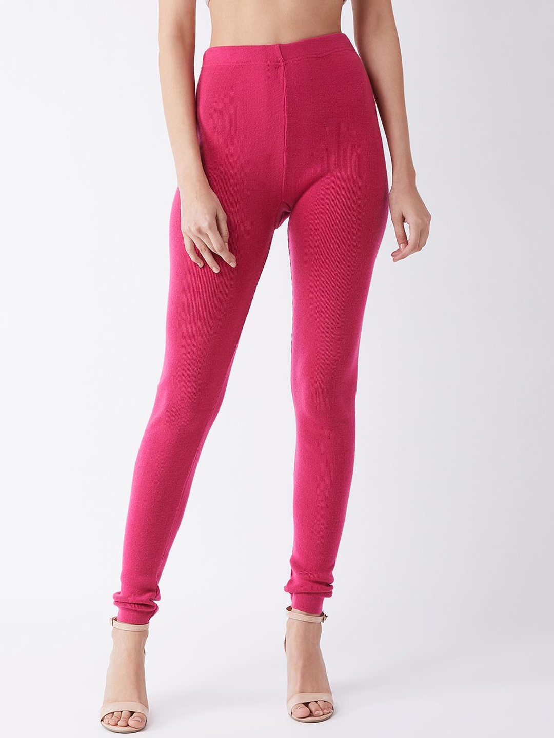 

RVK Women Slim-fit Churidar Length Leggings, Fuchsia