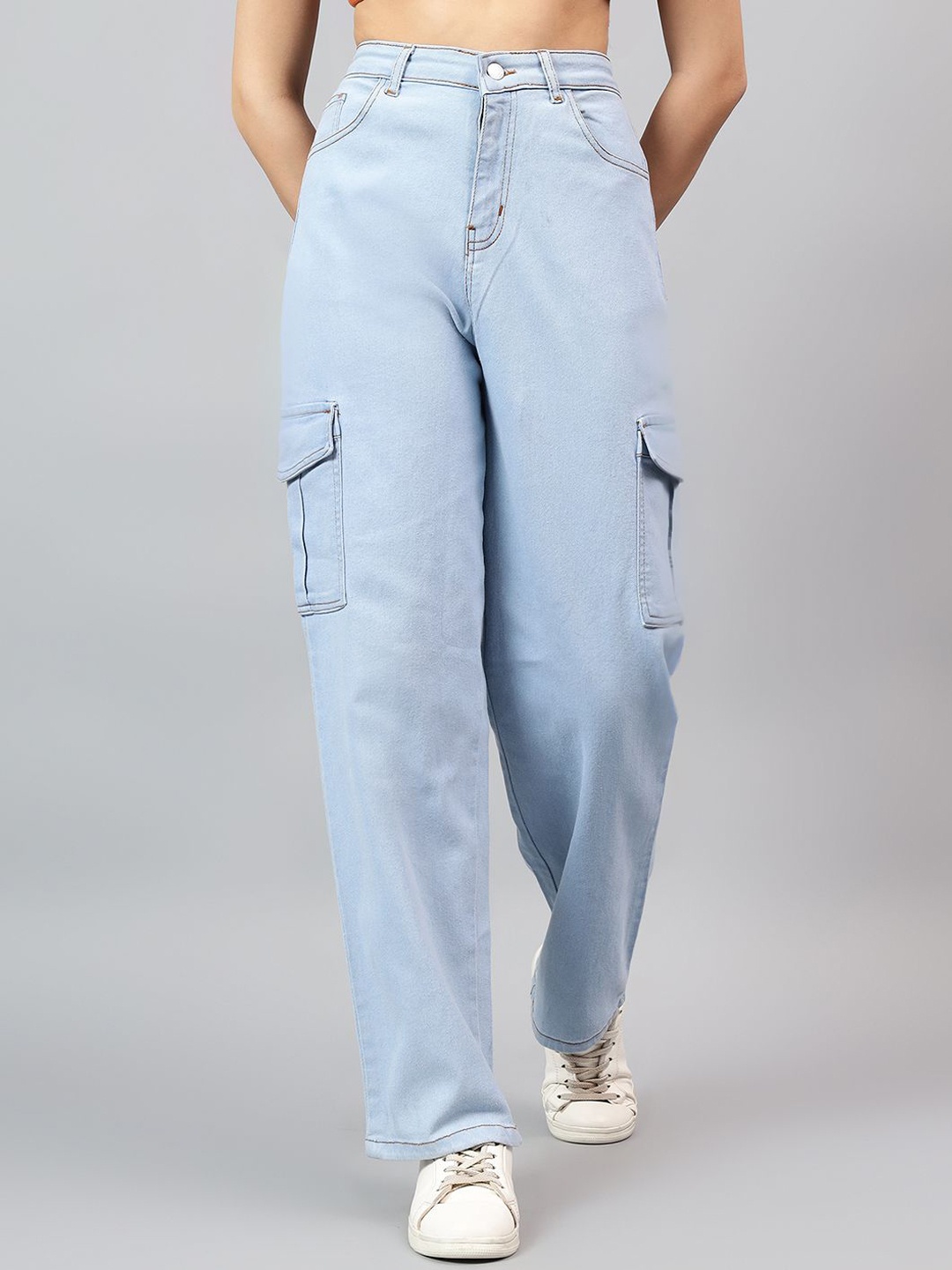 

Kotty Women Straight Fit High-Rise Stretchable Jeans, Blue