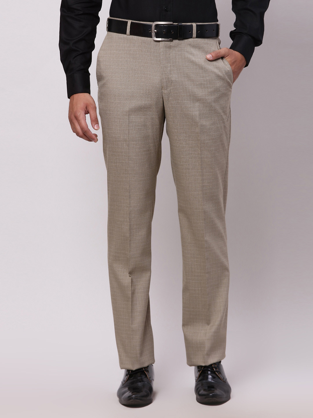 

Park Avenue Men Mid-Rise Formal Trousers, Beige