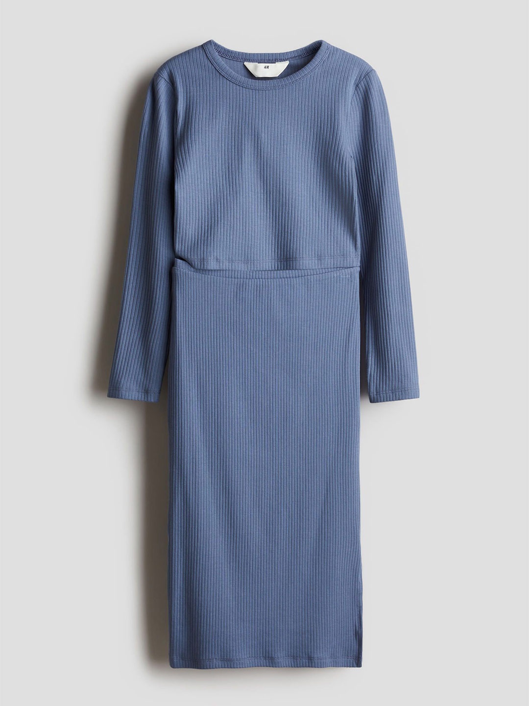 

H&M Girls 2-Piece Ribbed Top & Skirt Set, Blue