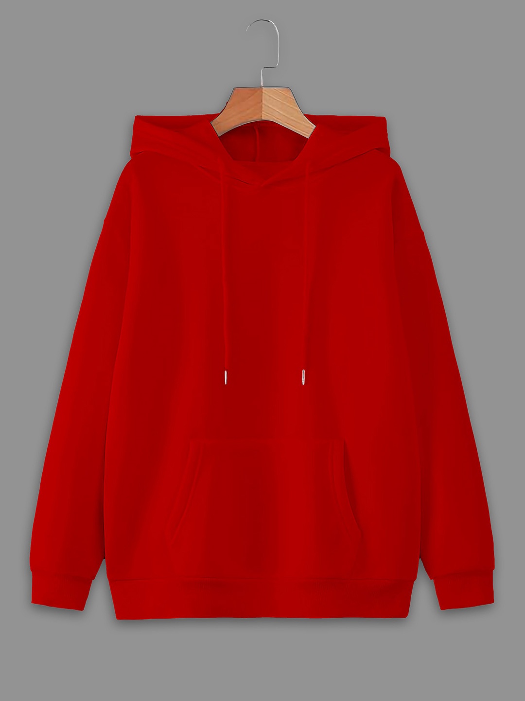 

MACK JONNEY Men Solid Hood Fleece Pullover Sweatshirt, Maroon