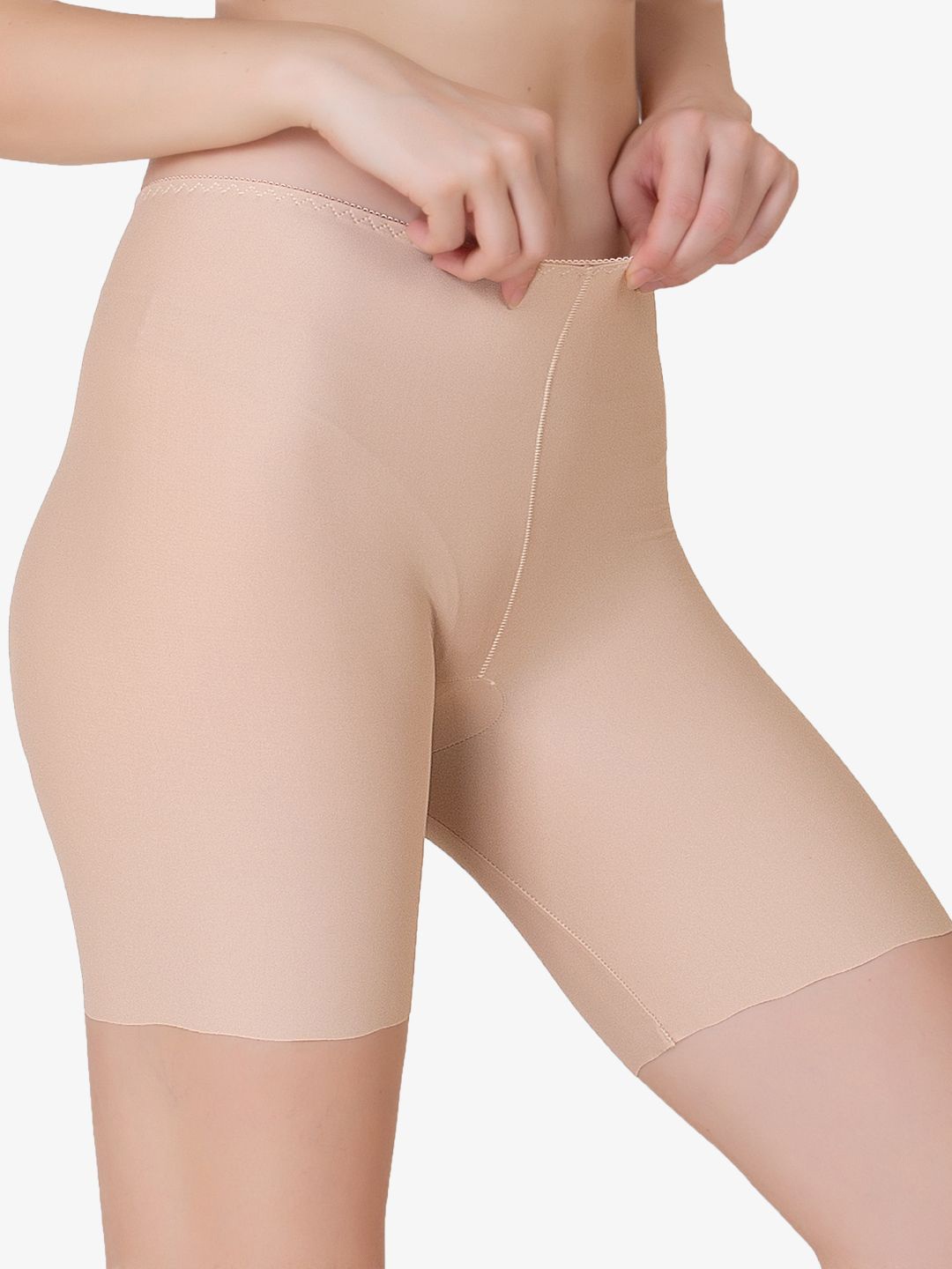 

Luella Women Slim Fit Cycling Sports Shorts, Beige