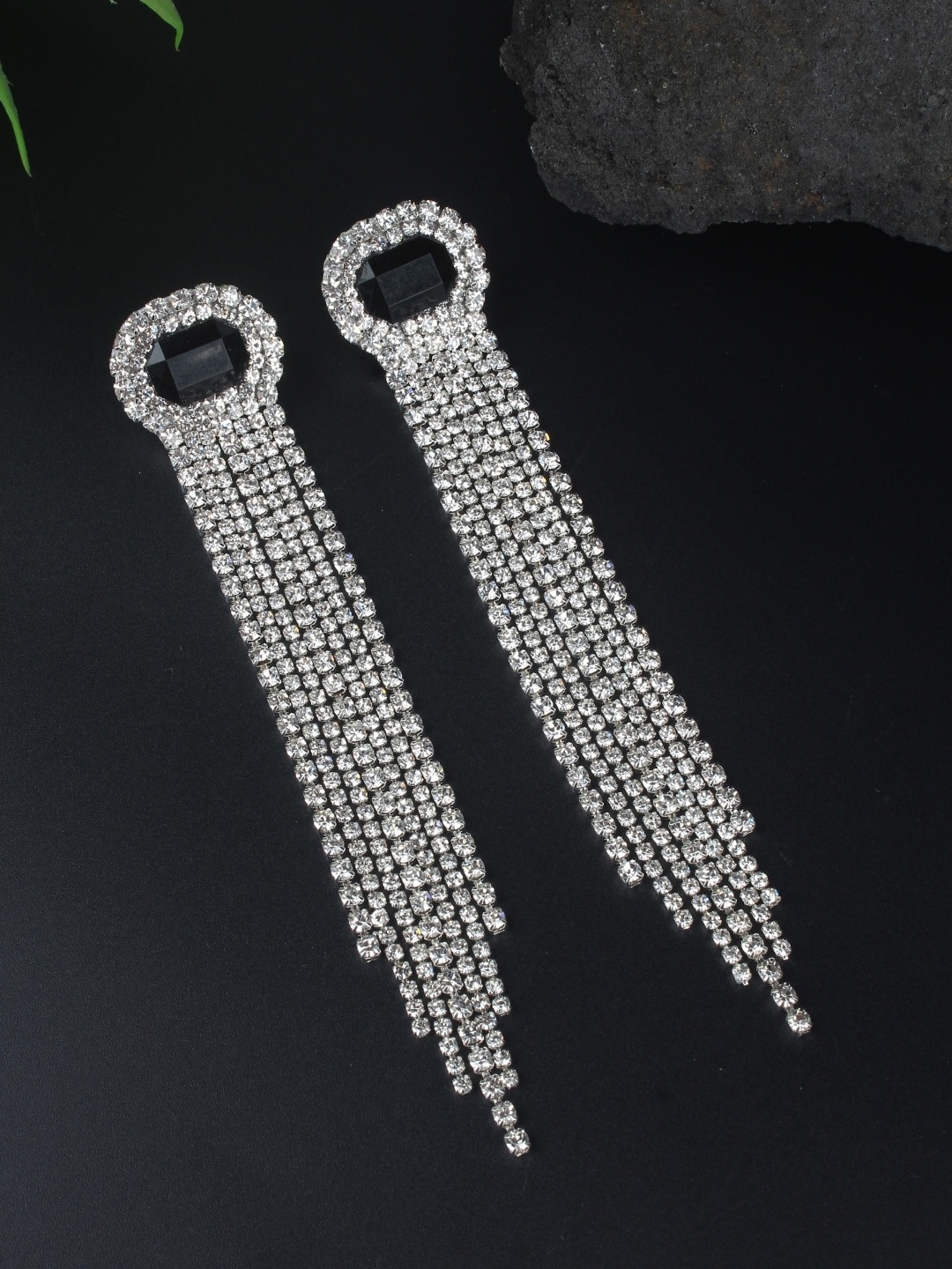 

KPOP Contemporary Drop Earrings, Silver