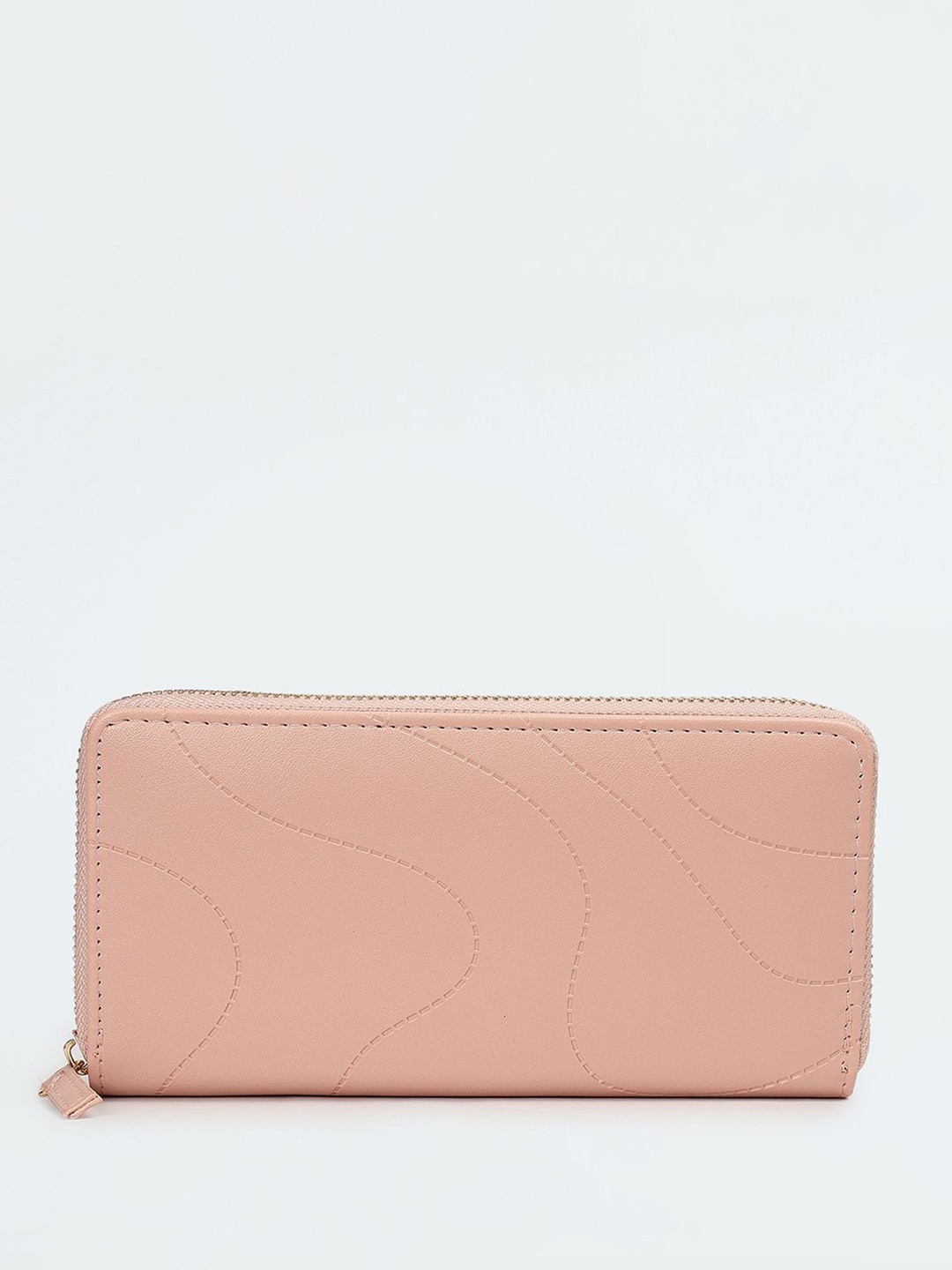 

max Women PU Zip Around Wallet, Nude