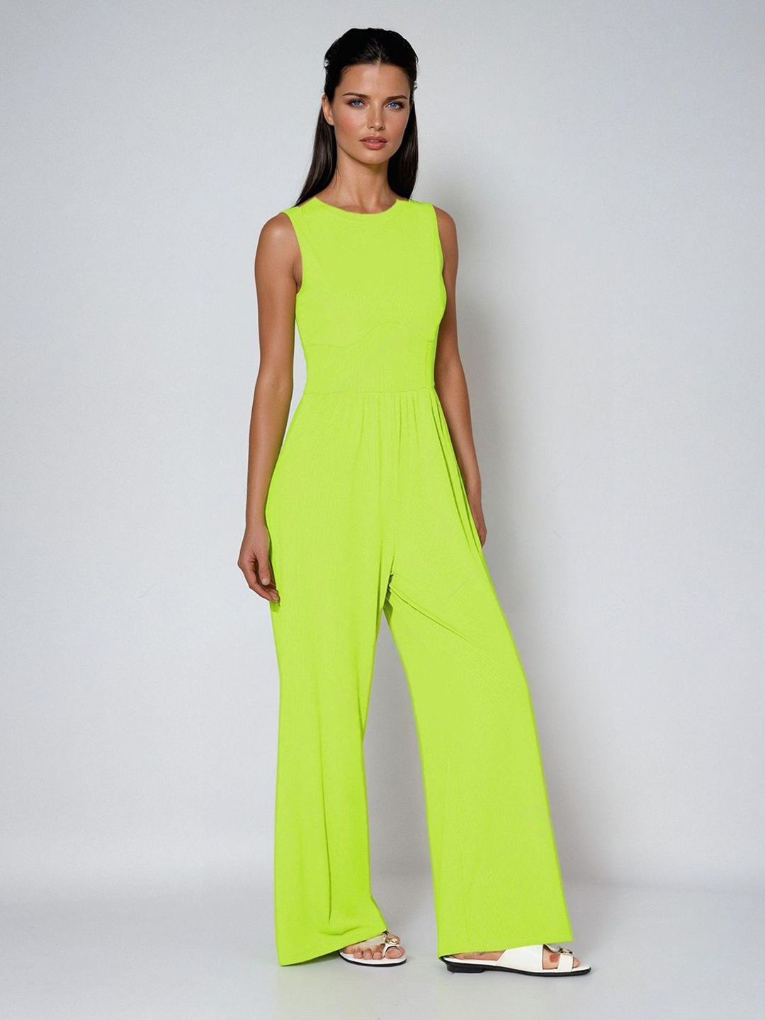 

Kotty Women Sleeveless Basic Jumpsuit, Green