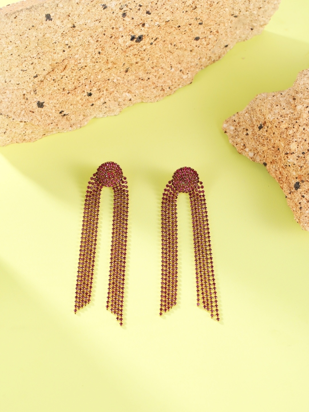 

KPOP Gold-Plated Contemporary Rhinestone Drop Earrings