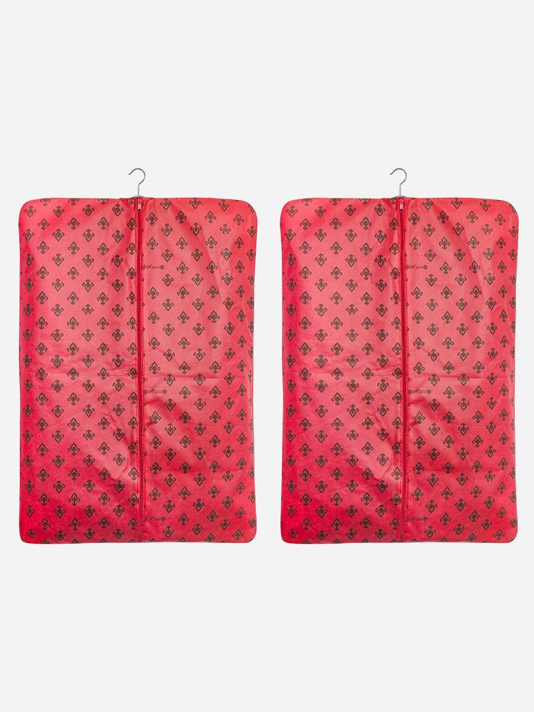 

prettykrafts Red & Black 2 Pieces Printed Reusable Suit Organiser