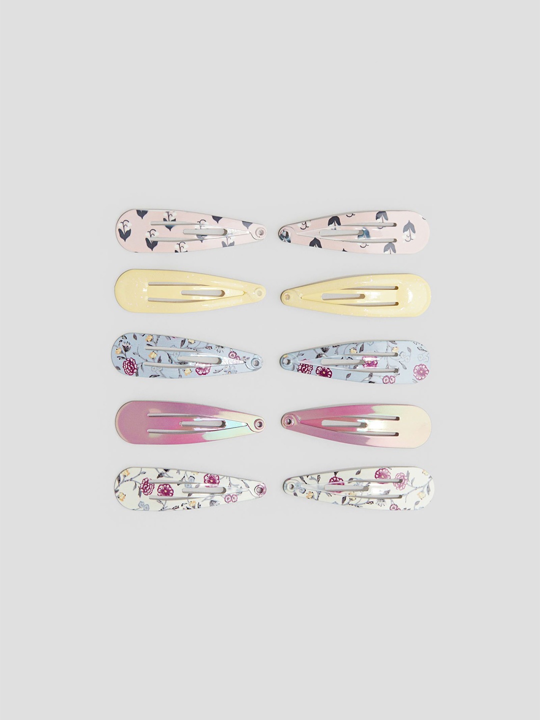 

H&M Girls Pack Of 10 Hair Clips, Yellow