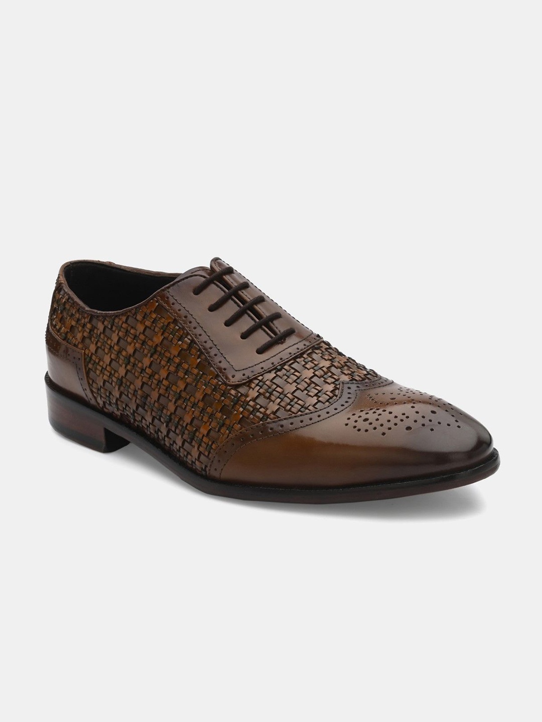 

Lafattio Men Leather Formal Brogues, Tan