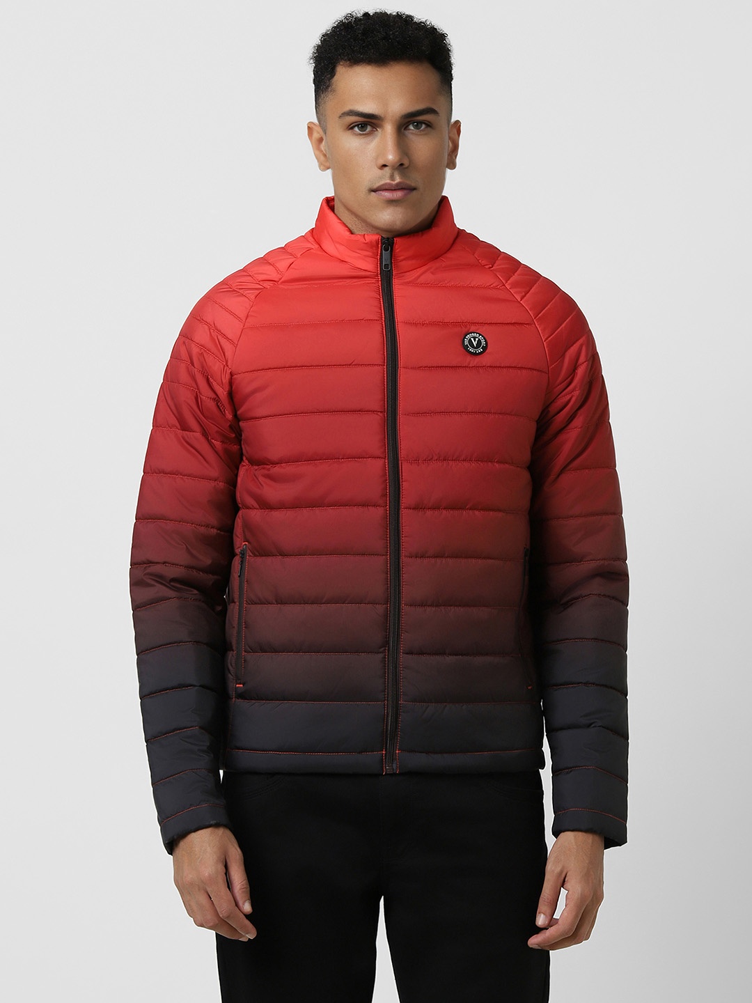 

Van Heusen Sport Men Open Front Stand Collar Jacket, Red