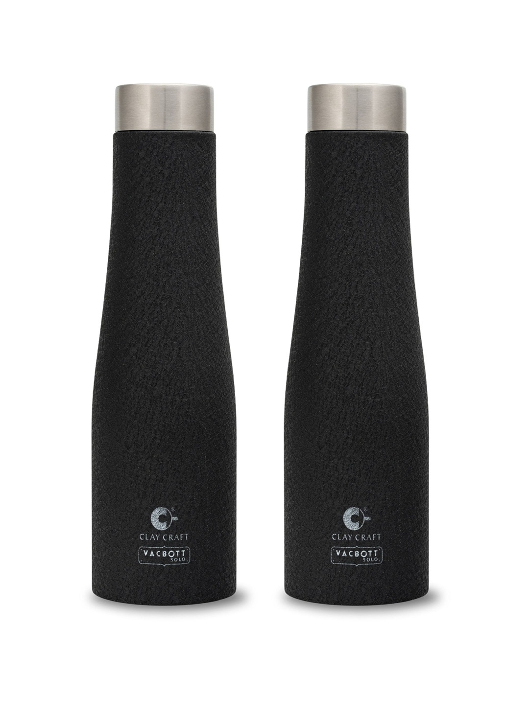 

Clay Craft Vacbott Petra 1000Ml Single-Wall Stainless Steel BIS Approved Water Bottle, Black