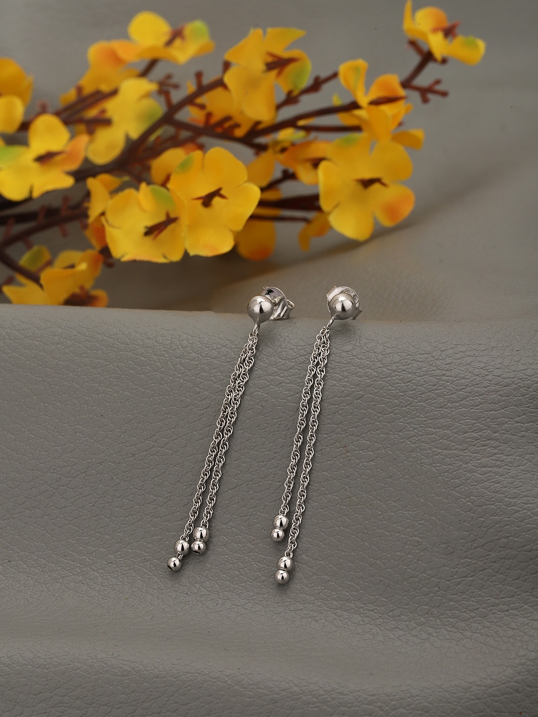 

Sangria Rhodium-Plated 925 Sterling Silver Contemporary Drop Earrings