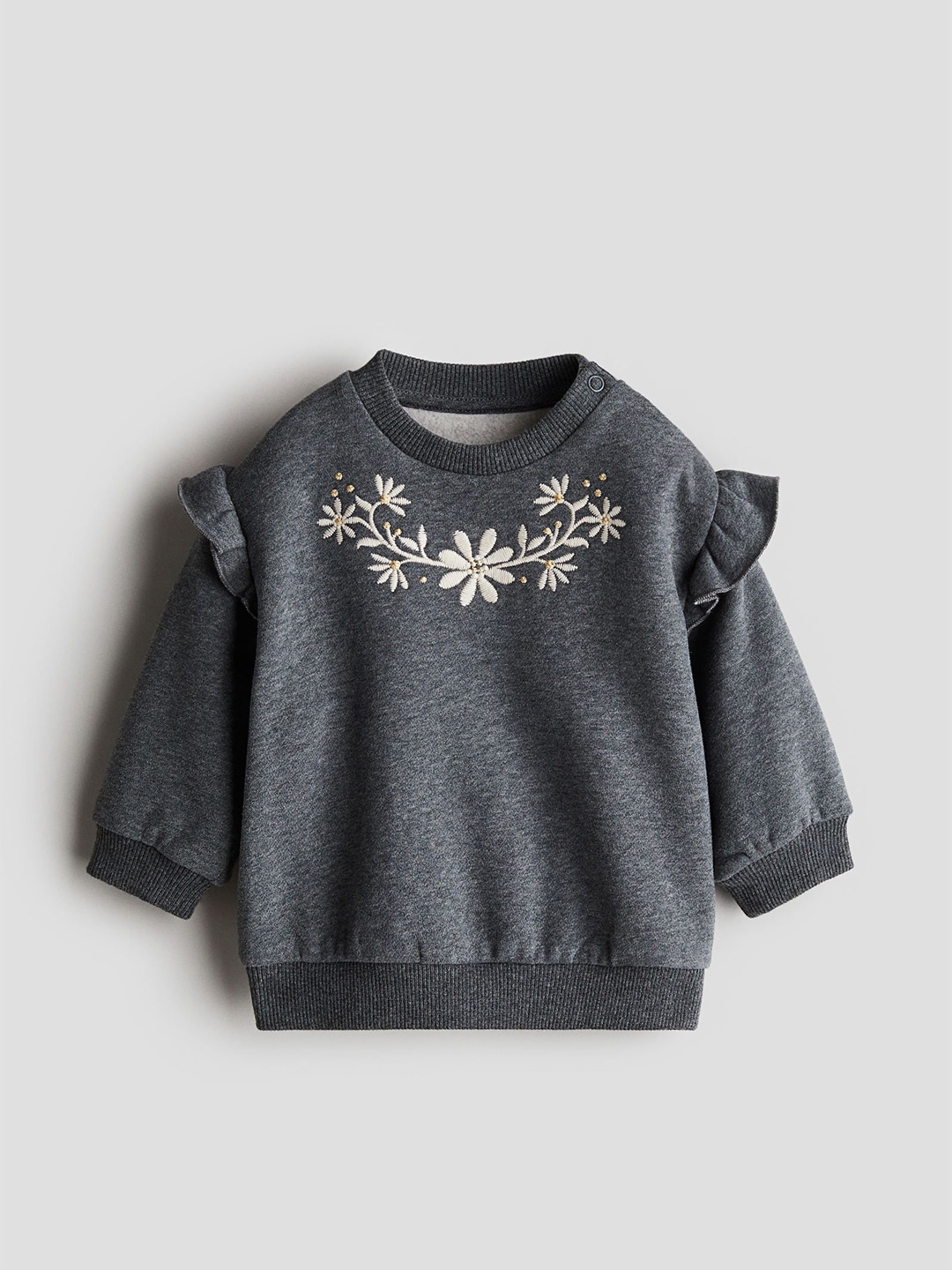 

H&M Girls Crew-Neck Sweatshirt, Grey