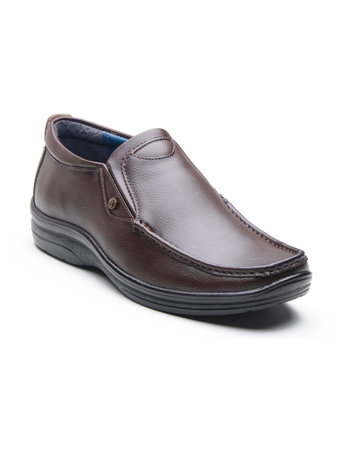 

MICHAEL ANGELO Men Textured Formal Slip-Ons, Brown