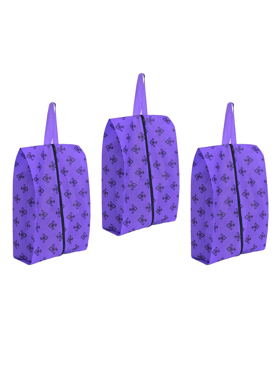 

prettykrafts Purple & Black 3 Pieces Reusable Shoes Organisers