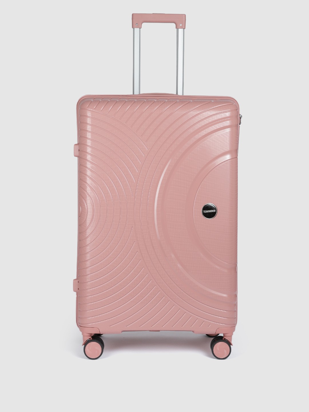 

Teakwood Leathers Halfmoon Textured 360-Degree Rotation Hard Large-Sized Trolley Bag 96L, Pink