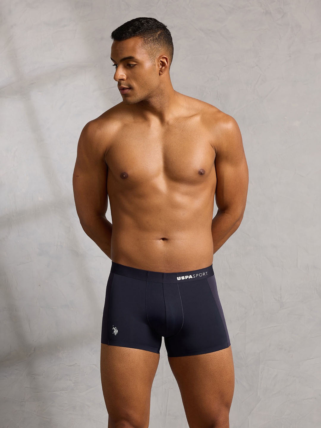 

U.S. Polo Assn. Men Mid-Rise Breathability Trunk RT004-195-PL, Navy blue