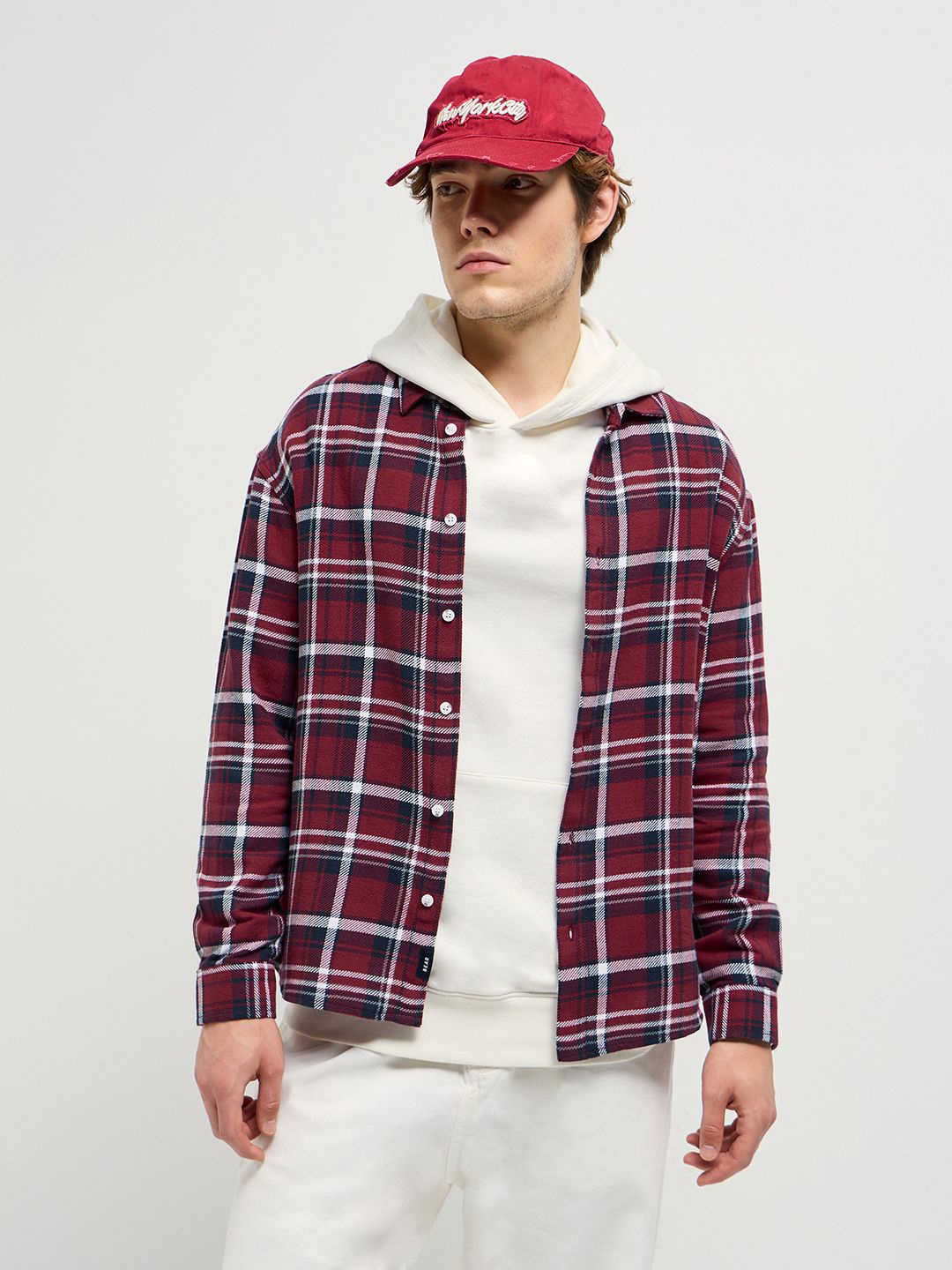 

THE BEAR HOUSE Men Cotton Checked Casual Shirt, Maroon