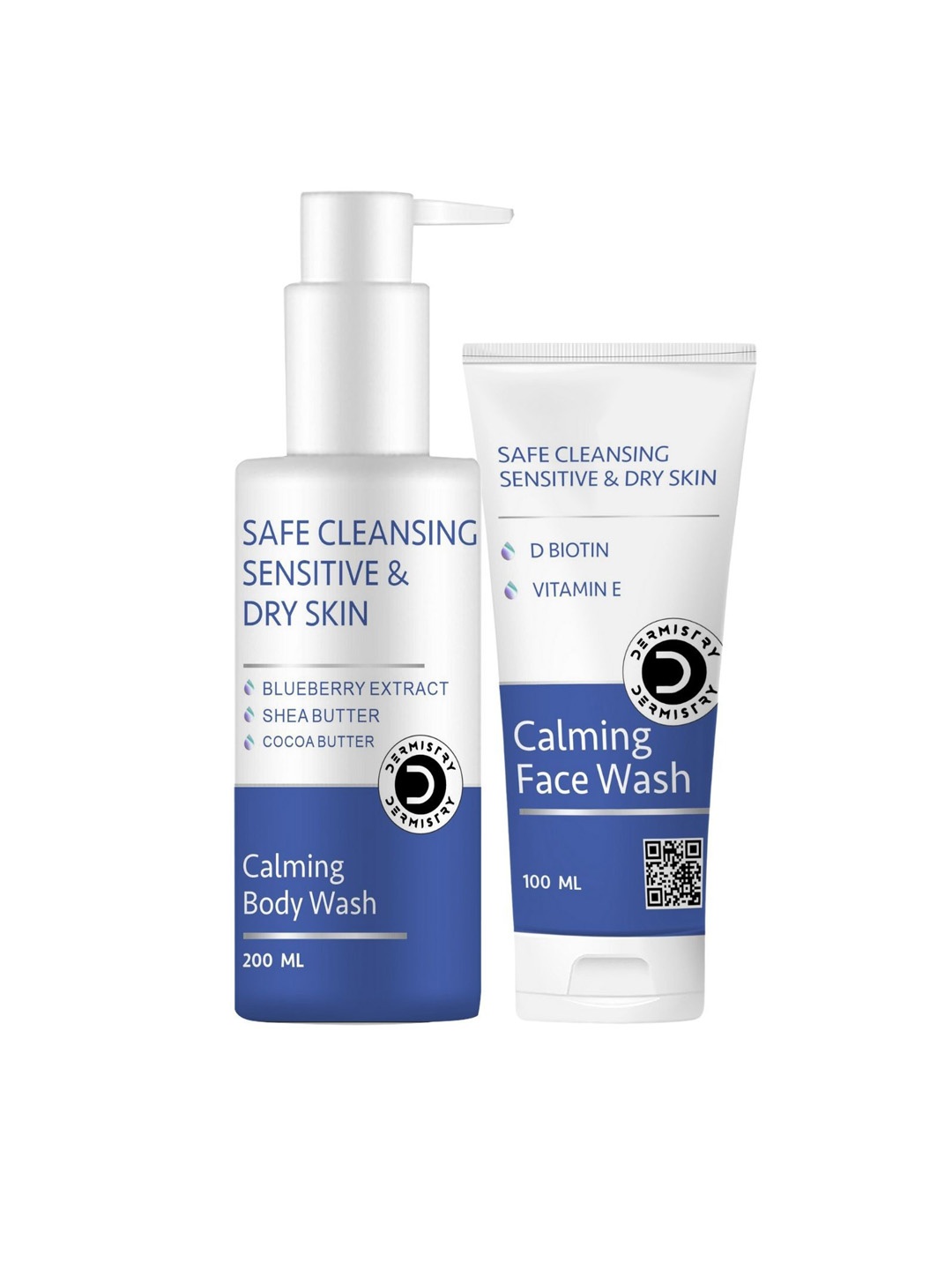 

DERMISTRY Safe Cleansing Body Wash - 200 ml With Face Wash - 100 ml, White