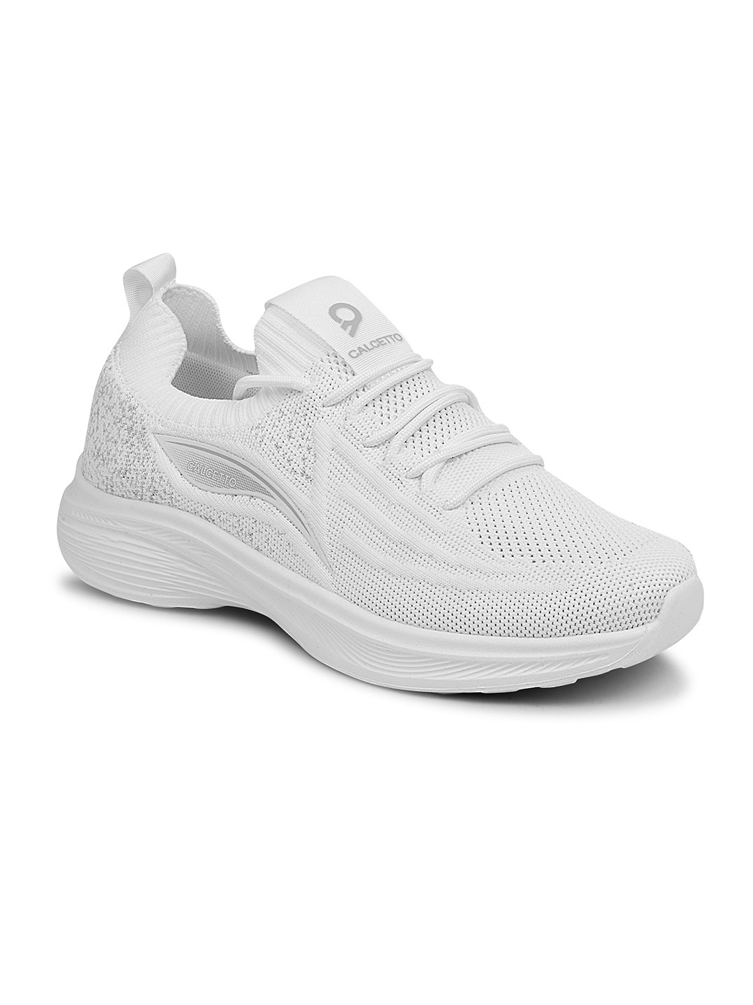 

Calcetto Men Mesh Running Non-Marking Shoes, White