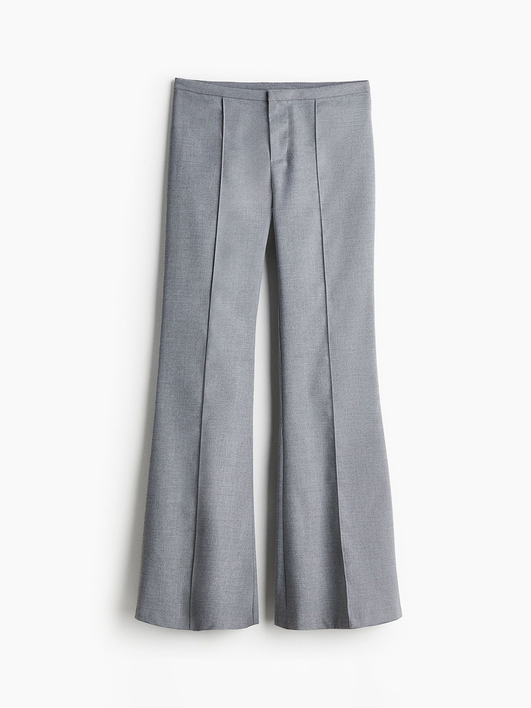 

H&M Flared Tailored Trousers, Grey