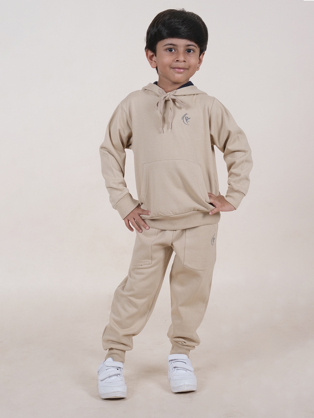 

KiddoPanti Boys Mid-Rise Tracksuit, Beige