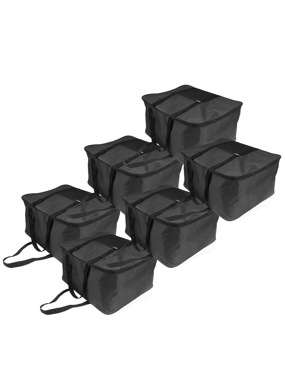 

prettykrafts Black 6 Pieces Outdoor Reusable Multi-Utility Organisers