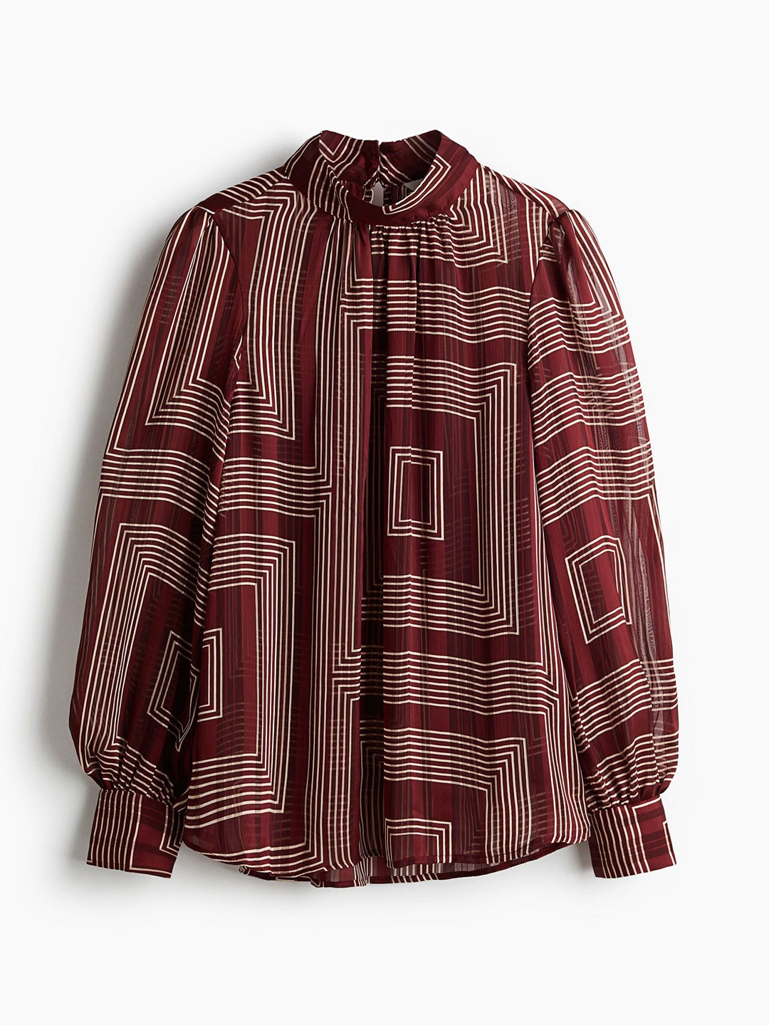 

H&M Printed Regular Top, Red