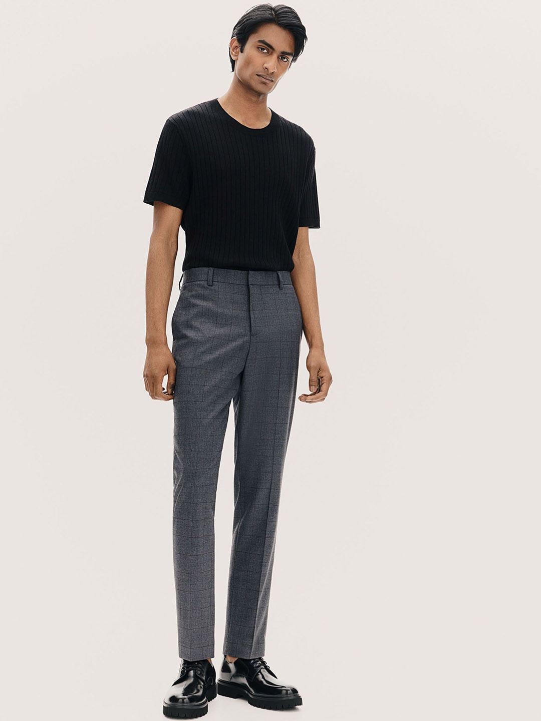 

H&M Slim Fit Suit Trousers, Grey