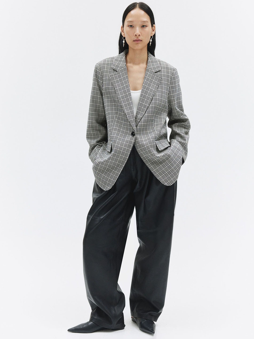 

H&M Single-Breasted Blazer, Black