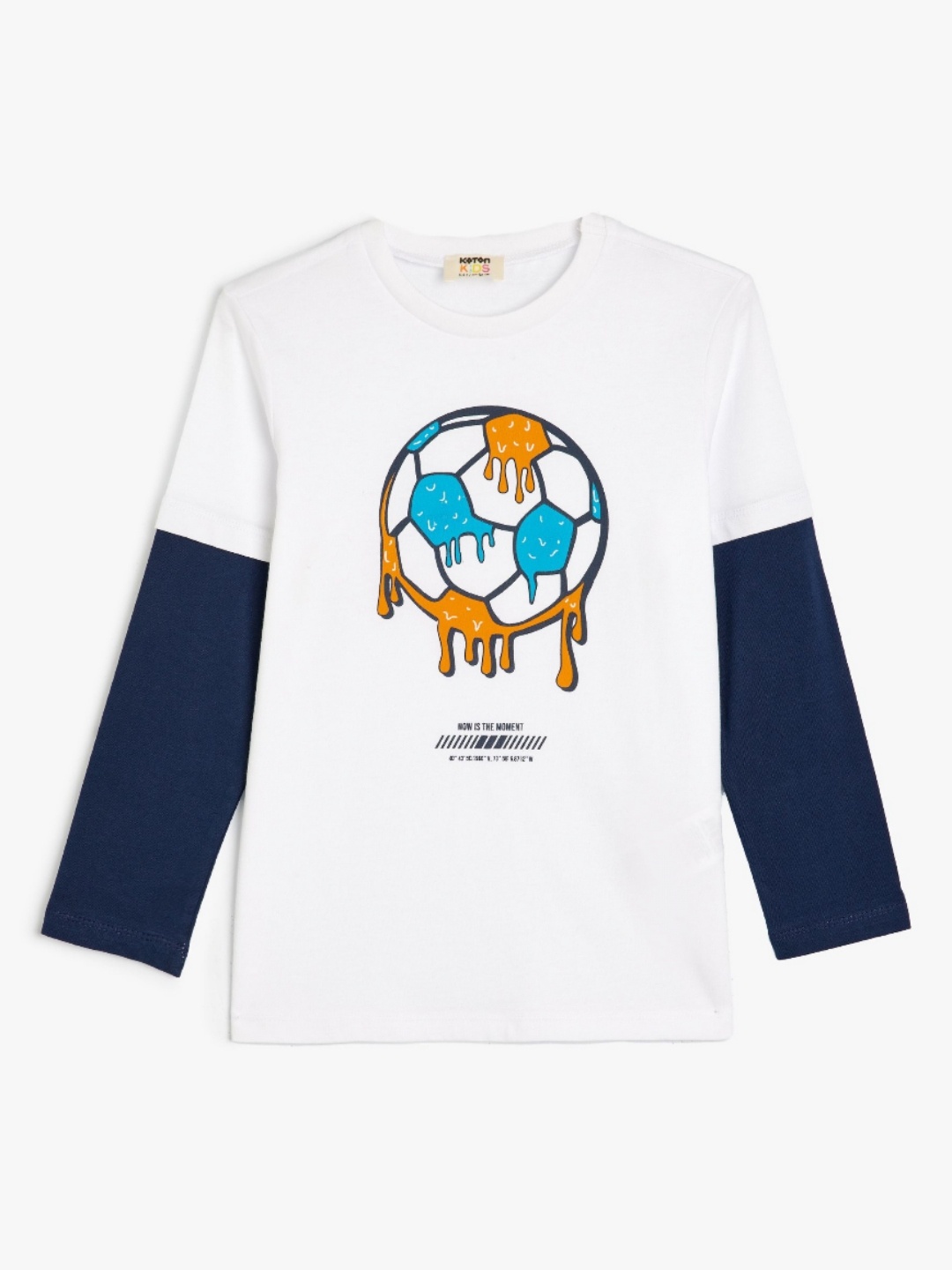 

Koton Boys Graphic Printed Round Neck Cotton T-shirt, White