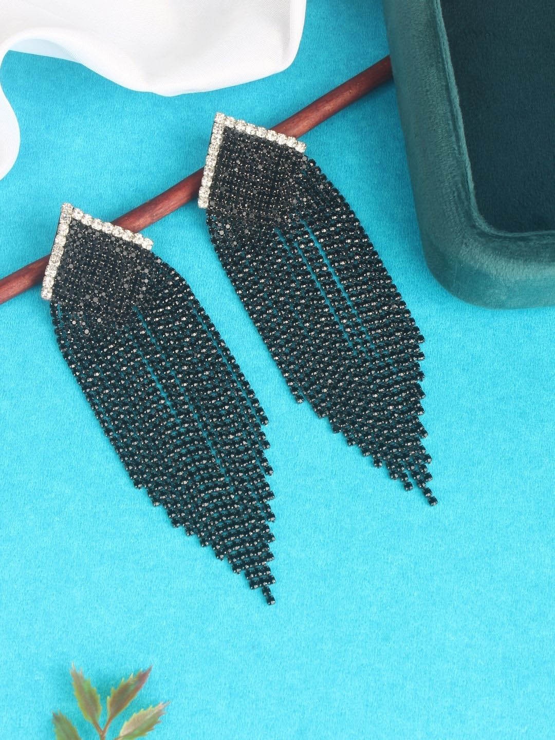 

KPOP Contemporary Drop Earrings, Black