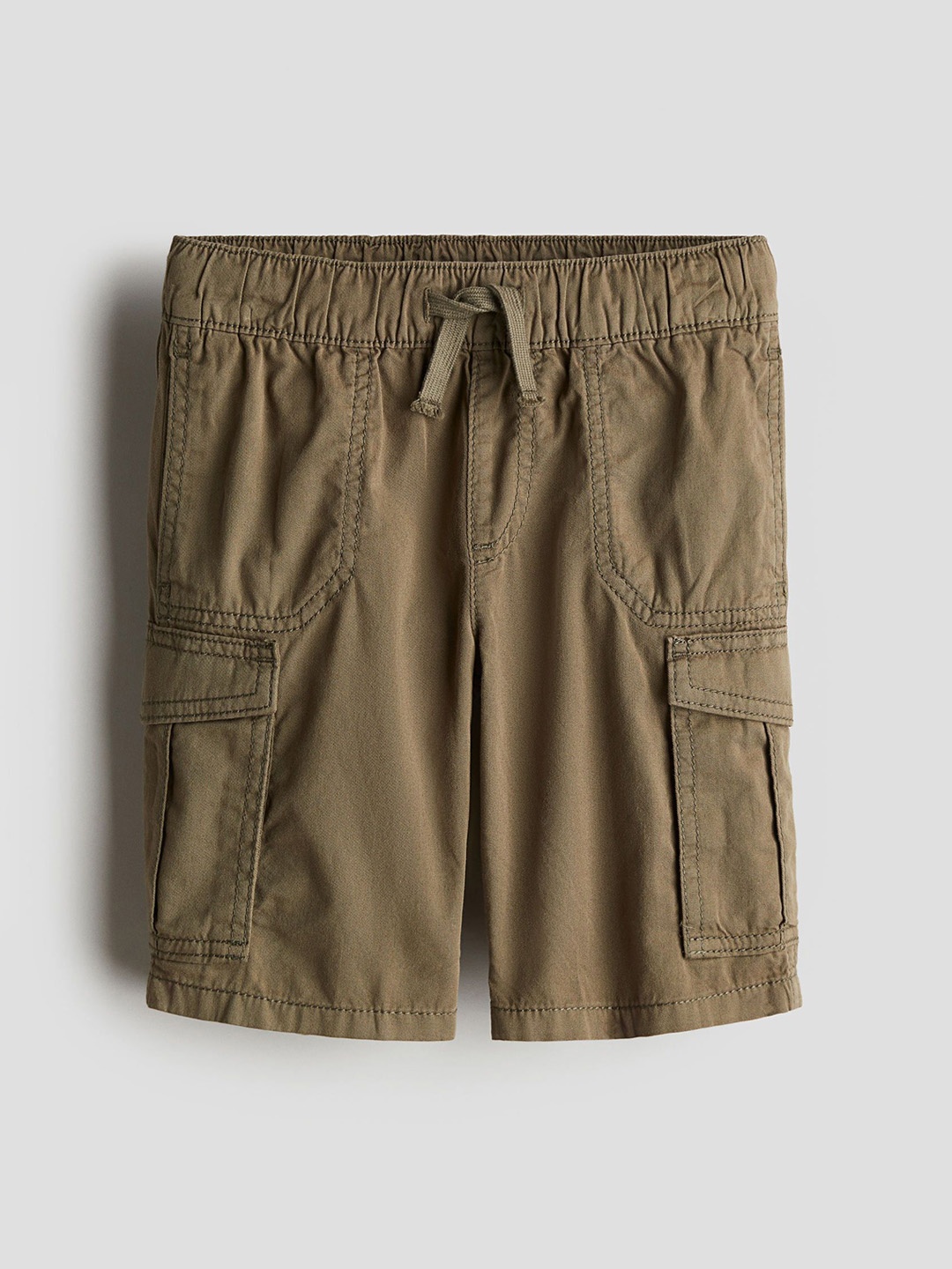 

H&M Boys Pure Cotton Cargo Shorts, Green