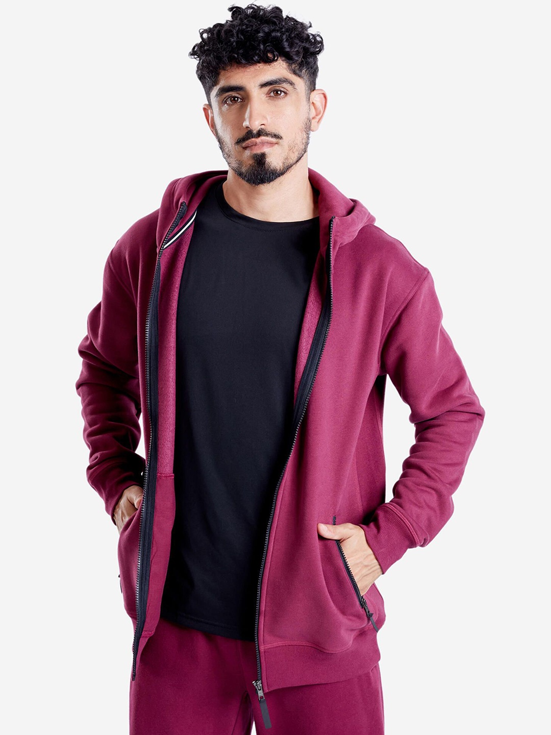 

Domyos By Decathlon Men Hooded Lightweight Sporty Jacket, Pink