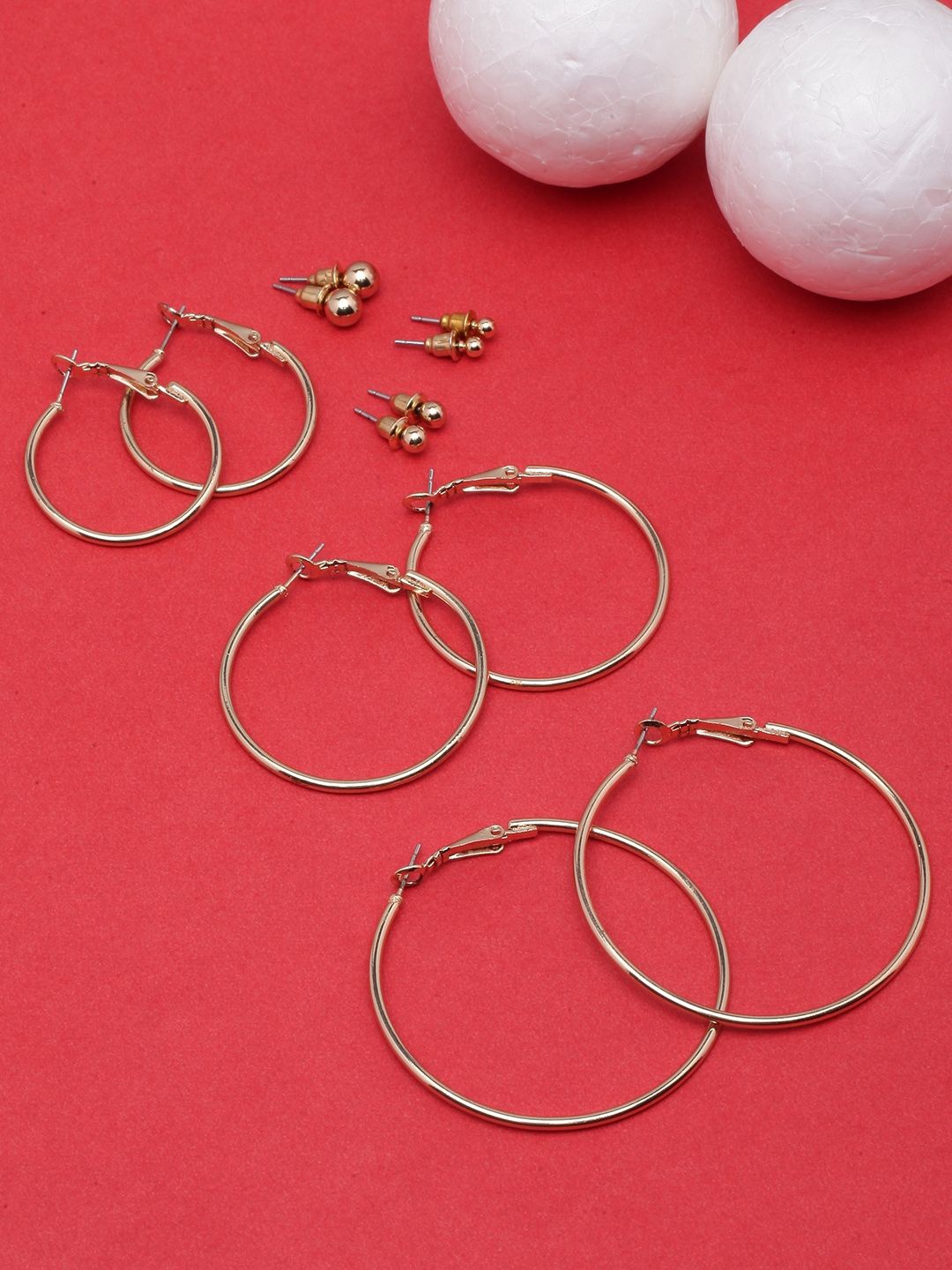 

KPOP Circular Drop Earrings, Gold