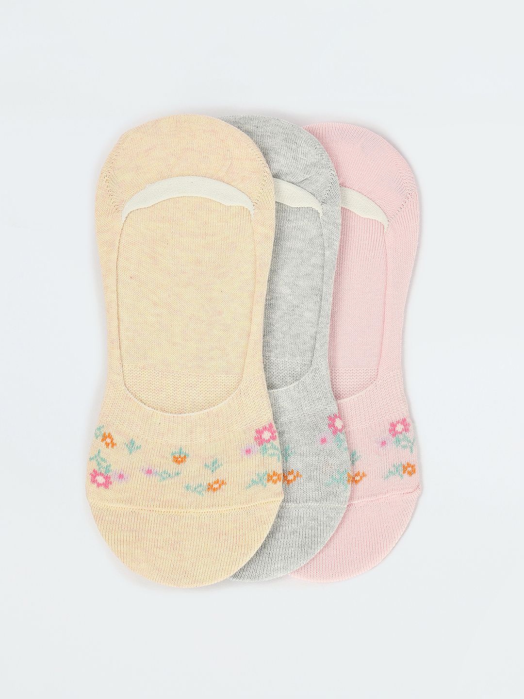 

max Women Pack Of 3 Patterned Shoe Liners, Pink